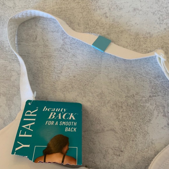 Vanity Fair 38C 76382 Padded, Back Smoother, Underwire, Full Bra, White Lace NEW - Picture 7 of 7